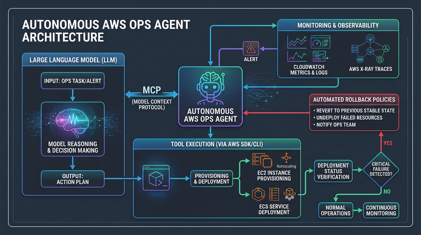 Autonomous AWS Ops Agent with Model Context Protocol Architecture Diagram